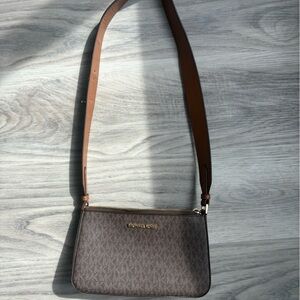 Michael Kors Brown Monogram Crossbody Bag
